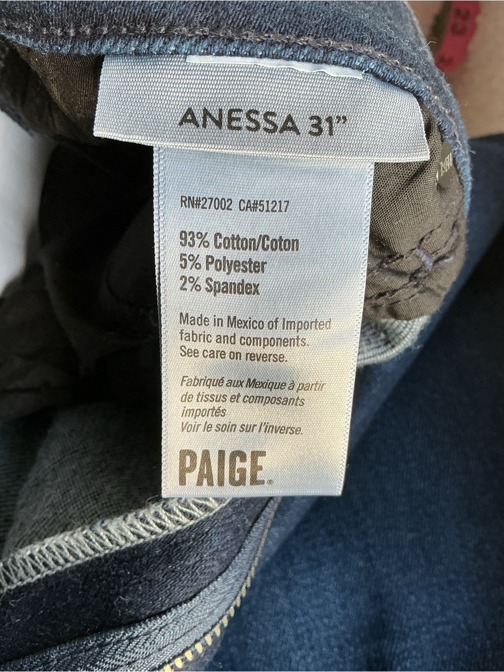 PAIGE | Anessa 31 Wide Leg Jean Size 29 - Picture 9 of 9